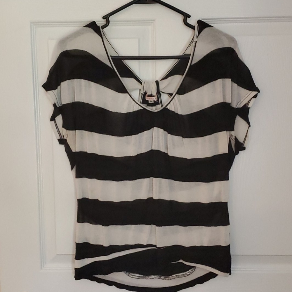 Black and white striped sweater